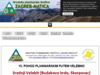 Frontpage screenshot for site: (http://www.zagreb-matica.hr/)