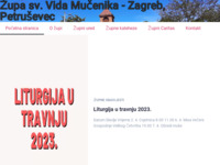 Frontpage screenshot for site: Župa sv. Vida mučenika - Zagreb, Petruševec (http://www.zupa-petrusevec.hr/)