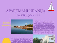 Frontpage screenshot for site: Apartmani Uranija, Sv. Filip i Jakov (http://www.inet.hr/~juranija/)