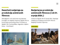 Frontpage screenshot for site: (http://www.zagrebfilm.hr/)