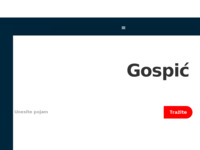 Frontpage screenshot for site: Grad Gospić (http://www.gospic.hr)