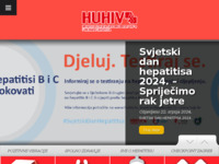 Frontpage screenshot for site: Hrvatska udruga za oboljele od HIV-a (http://www.huhiv.hr/)