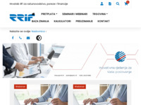 Frontpage screenshot for site: RRiF-plus d.o.o. (http://www.rrif.hr/)