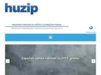 Slika naslovnice sjedišta: Hrvatska udruga za zaštitu izvođačkih prava (http://www.huzip.hr)