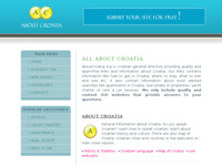 Frontpage screenshot for site: Web imenik o Hrvatskoj (http://www.aboutcroatia.org)