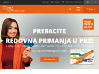 Frontpage screenshot for site: Privredna banka Zagreb d.d. (http://www.pbz.hr/)
