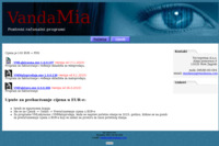 Frontpage screenshot for site: Vanda Mia (http://www.vandamia.com/programi)