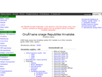 Frontpage screenshot for site: Oružane snage Republike Hrvatske (http://www.vojska.net/hrv/oruzane-snage/hrvatska/)