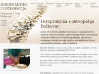 Frontpage screenshot for site: Hiropraktika i osteopatija Bolkovac (http://www.hiropraktika-bolkovac.hr)