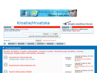 Frontpage screenshot for site: Hrvatska Kroatie Croatia Forum (http://www.kroatiehrvatska.com/forum/)