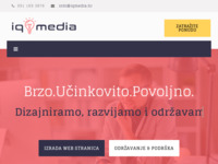 Frontpage screenshot for site: Iqmedia - web design & hosting (http://www.iqmedia.hr)