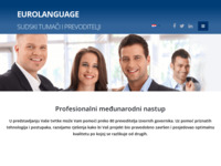 Frontpage screenshot for site: Sudski tumači i prevoditelji (http://www.eurolanguage.hr)