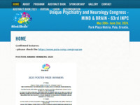 Frontpage screenshot for site: Internacionalni neuropsihijatrijski kongres Pula (http://www.pula-cong.com)