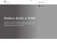 Frontpage screenshot for site: Nacionalna i sveučilišna knjižnica (http://www.nsk.hr/)