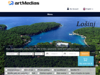 Frontpage screenshot for site: Otok Lošinj i grad Mali Lošinj (http://www.artmedias.hr/)