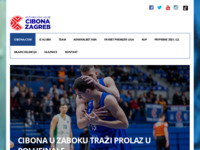 Frontpage screenshot for site: Cibona VIP - Košarkaški klub (http://www.cibona.com/)
