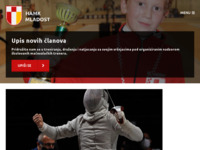 Frontpage screenshot for site: Hrvatski akademski mačevalački klub Mladost (http://www.hamk-mladost.hr/)