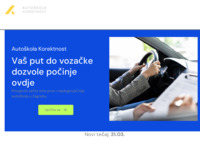 Frontpage screenshot for site: Auto škola Korektnost, Zagreb (http://www.korektnost.hr)