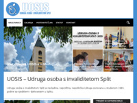 Frontpage screenshot for site: Udruga osoba s invaliditetom Split (http://www.uosis.hr)