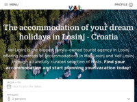Frontpage screenshot for site: Turistička agencija Val - Otok Lošinj (http://www.val-losinj.hr/)