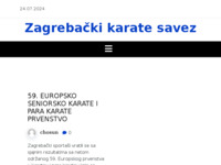 Frontpage screenshot for site: Zagrebački karate savez (http://www.karate-zg.hr)