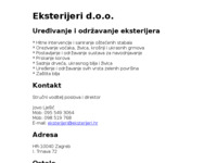 Frontpage screenshot for site: (http://www.eksterijeri.hr)