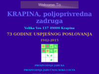 Frontpage screenshot for site: Krapina, poljoprivredna zadruga (http://www.krapina-pz.hr/)