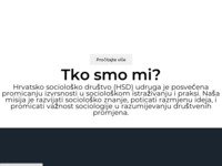 Frontpage screenshot for site: Hrvatsko sociološko društvo (http://www.hsd.hr/)