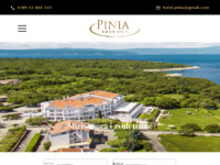 Frontpage screenshot for site: Obiteljski hotel Pinia, Porat (http://www.hotel-pinia.hr/)