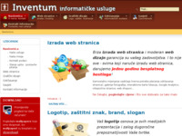 Frontpage screenshot for site: (http://inventum.hr/)