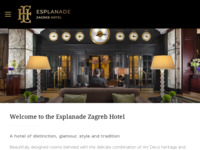Frontpage screenshot for site: Hotel Esplanade Zagreb (http://www.esplanade.hr/)
