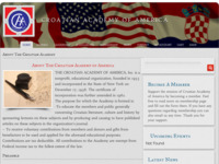 Frontpage screenshot for site: Croatian Academy of America (http://www.croatianacademy.org)
