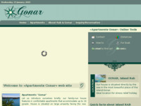 Frontpage screenshot for site: Apartmani Gonar, privatna plaža, vez za plovila (http://www.gonar.info)