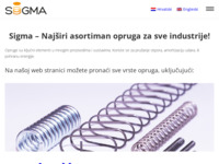 Slika naslovnice sjedišta: Sigma proizvodnja opruga (http://www.sigma.com.hr)
