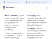 Frontpage screenshot for site: Meteo Centar (http://www.meteo-centar.hr)