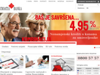 Frontpage screenshot for site: Croatia banka (http://www.croatiabanka.hr)