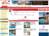 Frontpage screenshot for site: (http://www.realestatecroatia.com)