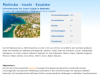 Frontpage screenshot for site: Malinska (http://www.kroatien-adrialin.de/ortsinfos/malinska/)