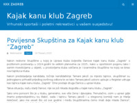 Frontpage screenshot for site: Kajak kanu klub Zagreb (http://www.kkkzagreb.hr/)