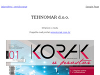Frontpage screenshot for site: Korak (http://www.tehnomar.hr)