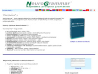 Frontpage screenshot for site: NeuroGrammar - napredna provjera engleske gramatike (http://www.tranexp.hr/NeuroGrammar.html)