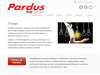 Frontpage screenshot for site: Pardus / eBusiness Enabling Company (http://www.pardus.hr)