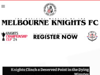 Frontpage screenshot for site: (http://www.melbourneknights.com.au/)