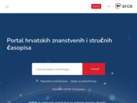 Frontpage screenshot for site: Hrčak - Portal znanstvenih časopisa Republike Hrvatske (http://hrcak.srce.hr)