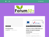 Frontpage screenshot for site: Centar za kvalitetu života Forum 50+ (http://www.forum50.hr)