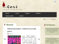 Frontpage screenshot for site: Centar za edukaciju i savjetovanje žena - CESI (http://www.cesi.hr/)