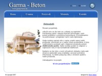 Frontpage screenshot for site: Garma Beton (http://www.garma-beton.hr/)