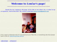 Frontpage screenshot for site: Welcome to Lončar's page! (http://free-zg.htnet.hr/StjepanLoncar/)