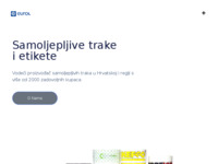 Frontpage screenshot for site: Proizvodnja selotejpa s tiskom (http://www.eurol.hr)
