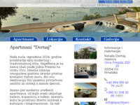 Frontpage screenshot for site: Apartmani Dernaj - Otok Vir (http://www.apartmani-dernaj.info)